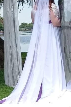 Elegant white wedding dress