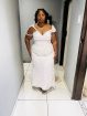 Modern, elegant and classy white wedding dress!