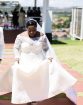 Elegant white wedding dress